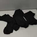 Glory Max 6 Pairs Women Ankle Socks Cotton Solid Color with Cushion for Athletic Running (9-11, Black)