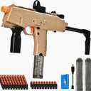 Realistic Automatic Toy Gun for nerf Guns Darts Electric Sniper RifleToy Guns for Boys with Scope 100 Soft Bullets 2 Magazines, Foam Blasters for Adults Kid Age 8-12 + Outdoor Toys for boy