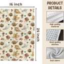 TNUW Fall Mushroom Dragonfly Kitchen Towels 16x24 Inch, Vintage Cottagecore Fall Botanical Dish Tea Towels for Kitchen, Farmhouse Rustic Pine Cone Snail Decorative Hand Towel for Bathroom Decor