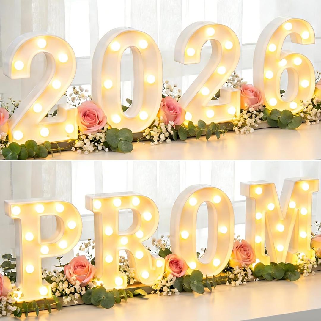 PROM Decorations 2026 Marquee Letters: Graduation Decorations Prom 2026 Light up Sign Marquee Letters Decorations for Class of 2026 High School College Party Supplies