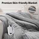 ATKTTOP Heated Blanket Throw, Ultra Soft Flannel Electric Blanket, Consistent & Even Heating, Heated Throw with 8 Heat Levels 8-Hour Auto Off, Overheat Protection, Warm Gifts for Grandma (50"x60")