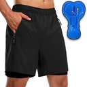 Bikewa Men's Mountain Bike Shorts 3D Padded Loose-fit Riding Biking Cycling Bicycle Biker Shorts for Men Zipper Pockets, Size: XL