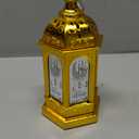 2PCS LED Ramadan Lantern Lights Gold Moon Castle Meteor Design for Eid Mubarak Gifts Home Decorations Table Wall and Eid CenterpiecesGold