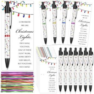25 Set Bulk Christmas Gifts for Coworker Employee Sublimation Bulb Pen Coworkers Are like Christmas Light Card Office Appreciation Gift for Staff Team Colleagues Teacher Nurse