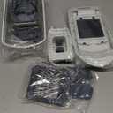 Mueller Pro-Series All-in-One, 12 Blade Mandoline Slicer for Kitchen, Food Chopper, Vegetable Slicer and Spiralizer, Cutter, Dicer, Grater, Kitchen Gadgets Sets with Container, White Sand/Gray