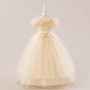 Flower Girl Dresses Lace Embroidery Off The Shoulder Tulle Dress Communion Pageant Wedding Dance Gown (XXL)