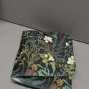 Black Sage Green Plant Dish Drying Mat for Kitchen Counter Vintage Botanic Fern Leaves Floral Dish Drainer Mats Absorbent Microfiber Dishes Pad Reusable Washable Large Dish Draining Mat 18x24 Inch