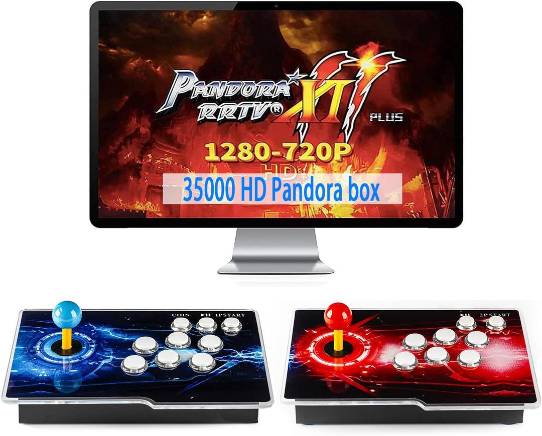 35000 Games in 1 Pandora Box Retro Arcade Game Console with Two Separate Host for PC & Projector & TV 3D 1-4 Players Category Favorite List Save/Search/Hide/Pause/Delete
