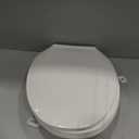 Centoco 2 inch Raised Toilet Seat for Seniors, Elongated, Closed Front with Cover, Plastic, Made in the USA, HL800STS-001, White