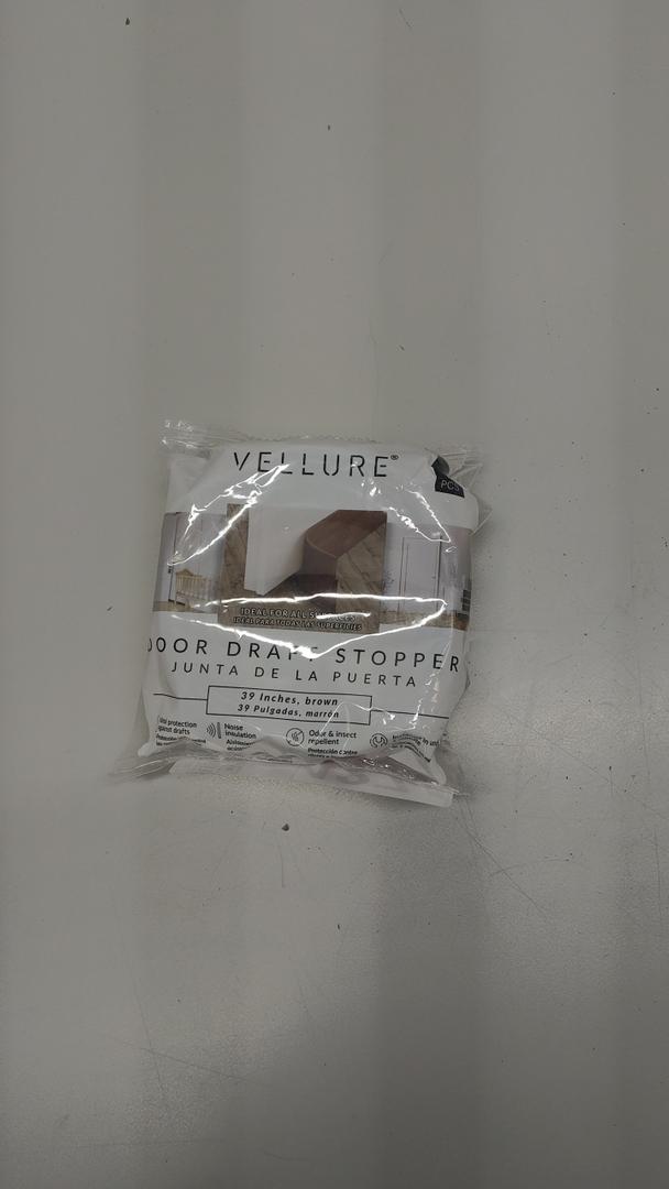 Vellure Door Draft Stopper Bottom Door Sealing Brown Exterior Self Adhesive