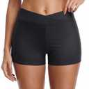Yonique Womens Swim Shorts Bathing Suits Bottoms Swimsuit Bottoms S Black