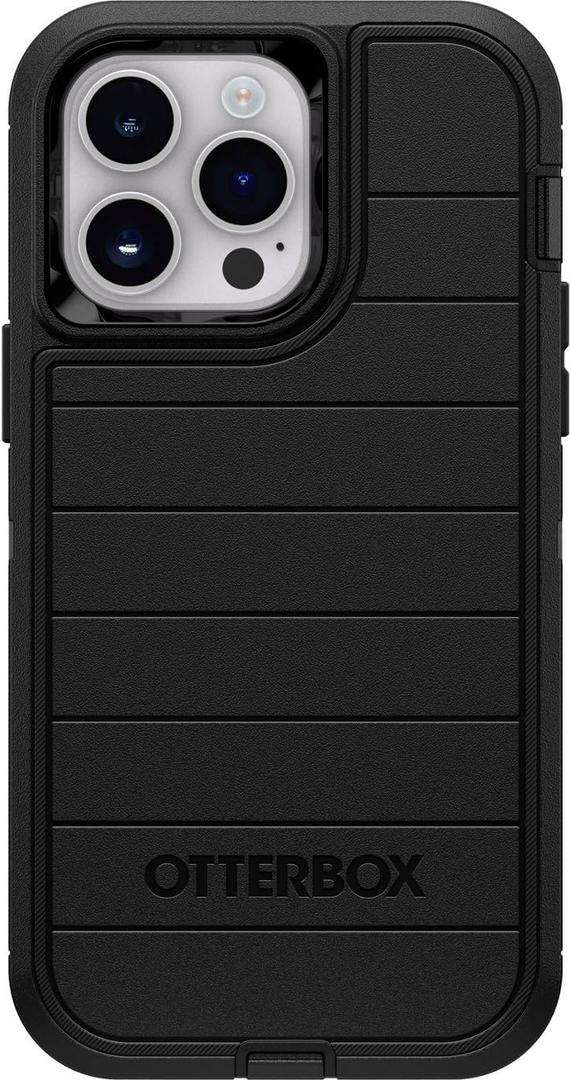 OtterBox Defender Series Screenless Edition Case for iPhone 14 Pro Max (Only) - Case Only - Microbial Defense Protection - Non-Retail Packaging - Black (Black)