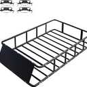 Racketon 64”x39”x8” Roof Cargo Rack for SUV Car Trucks,Heavy Duty Cargo Basket Anti-Rust Top Luggage Rack