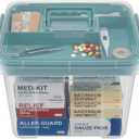 Pulseplay Clear Medicine Organizer Storage Box with Handle Medicine Organizer Box with Removable Tray Multipurpose Medicine Container Chest (Green)