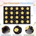 Tinideya 5 x 7.5 ft Classroom Rug, Black Sun Composition Carpet