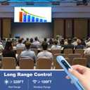 QUI Presentation Clicker for PowerPoint, RF 2.4GHz USB Wireless Presenter Remote with Volume Control, PowerPoint Clicker Slide Advancer for Mac, Windows, Laptop, Keynote, Blue