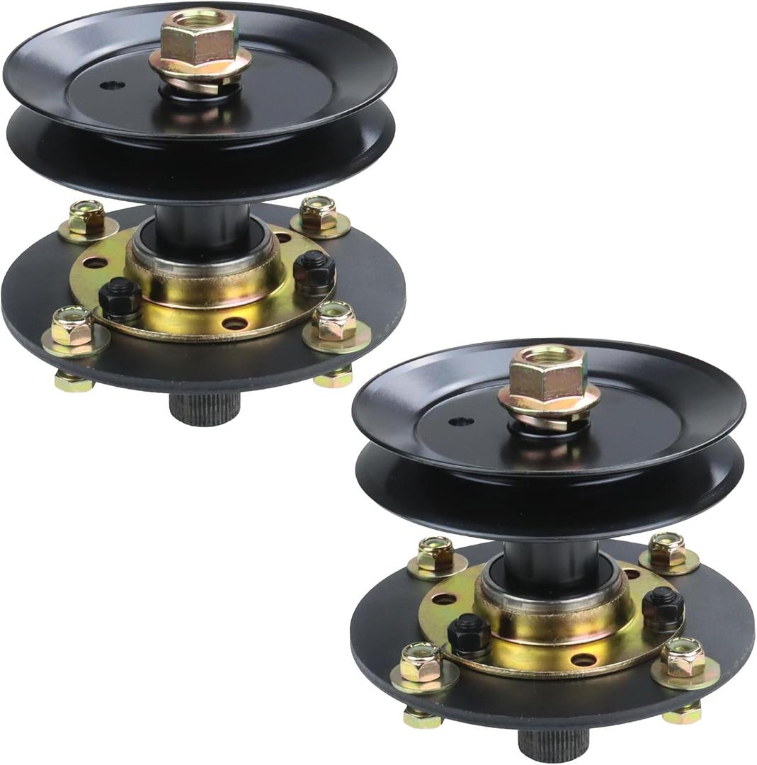 2 Pack 753-05319 Spindle Assembly with 756-0486 Pulley Replaces MTD 717-0906A Spindle Replacement Kit, Spindle Kit 753-05319, 717-0906 917-0906A 717 0906 753 05319 for MTD Tractors