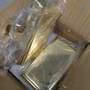 2 Pcs Gold Christmas Metal Stocking Holders for Mantle, Heavy Duty Stocking Hangers Stocking Hook Xmas Ornaments for Counter Tables Window Fireplace Mantle Decoration