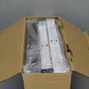 Media Stand with Two Detachable Baskets, 4-Tier AV Media Stand Corner Shelf for DVD Players/Cable Boxes/Games Consoles, Audio Storage Rack for Living Room, Gaming Room, Music Studio, White