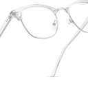 Blue Light Glasses for Woman/Men Computer Bluelight Glasses Womens/Mens (B-crystal Silver Frame)