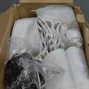 MIULEE Pinch Pleated Thick Linen Curtains 90 Inch 4 Panels Set Back Tab Memory Trained Pinch Pleat Semi Sheer Light Filtering Curtains Let Light in Window Drapes for Living Room Bedroom Beige White