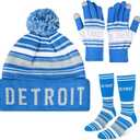 Vintage Classic Skull Cap Beanie Hat Cuffed Winter Hat Knit Comes with Warm Socks Gifts for Men Women Fans