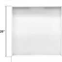 Bam & Boo 20" x 20" x 2" Square Natural Bamboo Ottoman Tray with Handles, White