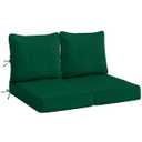 Olefin Deep Seat Cushion, Water Resistant Patio Cushion Dark Green 24x24x4