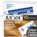 PERFORMORE 10 Pack of 8.5 x 14 Heavyweight Landscape Sheet Protectors, Legal Paper Sleeves, Clear Archival Quality, Horizontal Legal Size Clear Sheet Protectors for Binders Documents