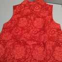 SOLY HUX Women's Work Outfits V Neck Sleeveless Blouses Summer Casual Tank Tops Business Office Dressy Striped Shirts Plain Red Floral X-Small (Red, XS)