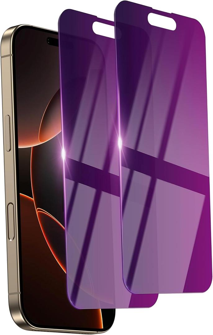 2 Pack Privacy Screen Protector for iPhone 16 Pro Max Tempered Glass 6.9inch Private Saver Anti-Spy Eye Protection Anti-Scratch Full Coverage