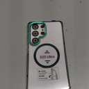 FZXSOGY for Samsung Galaxy S25 Ultra Case, Compatible with MagSafe Wireless Charger, Shockproof Clear Phone Case & Built-in Ring Holder Kickstand with Soft TPU Screen Protector [Green]