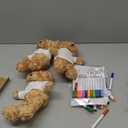Blueweenly 20 Pcs 5 Set Graduation Make Your Own Stuffed Animal Teddy Bear Kit Including 5 9.84 Inches Velvet Animal with T Shirts and Markers for Graduates DIY Craft Gift(Brown,Bear)