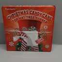 Christmas Candy Canes Tree Topper Red Hat with Peppermint Bows Ornament Winter Lollipop Holiday Home Decoration Xmas Festive Gift Ideas Supplies