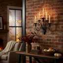 AIM & GGKK Gothic Wall Candle Holder Metal Wall Mounted Candle Sconce for Living Room,Dining Room,Entryway, or Hallway