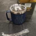 Funny Christmas Gifts for Dad Old Men Grandpa, 14 Oz Stainless Steel Tumbler Coffee Mug with Handle I Came I Saw I Forgot Gag Present Fathers Day Christmas Gift Idea, Navy Blue