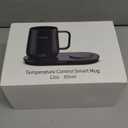 VFZO Temperature Control Smart Mug, Self Heating Coffee Mug LED Display, 180 Min Battery Life - Hot up to 149 Fast Wireless Charger Base Improved Design (12oz, Coffee)