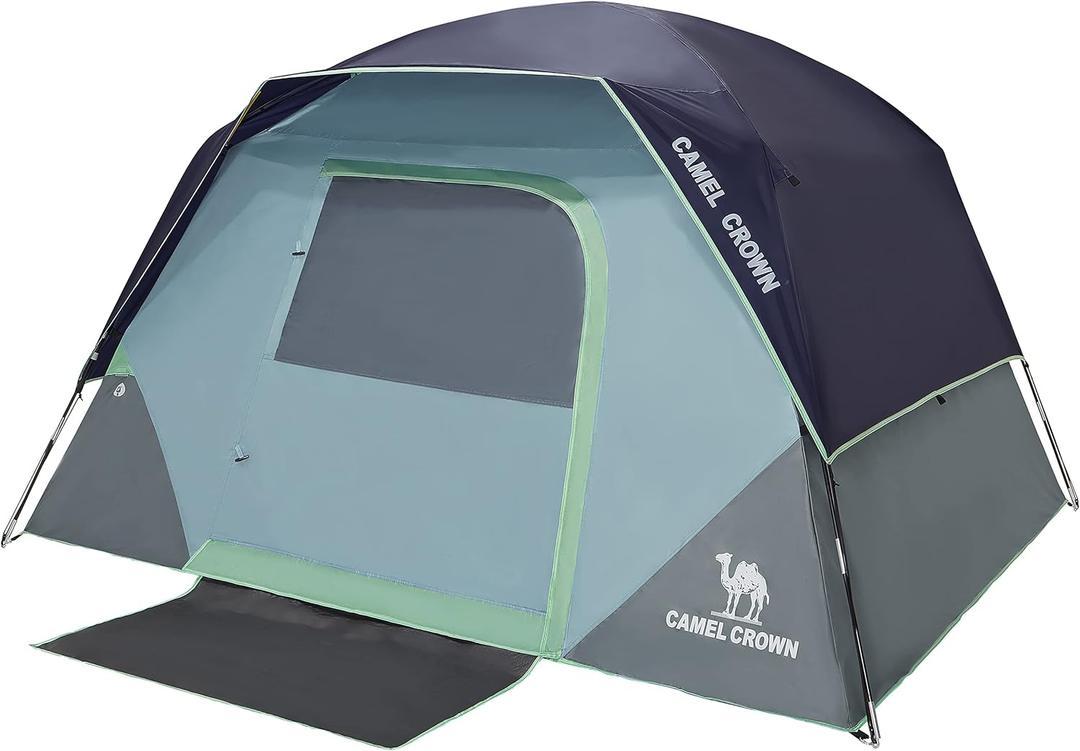 CAMEL CROWN Tents for Camping 4/8 Person Waterproof Quick Setup Folding Outdoor Backpacking Tents 4 People Family Hiking (Navy Blue)
