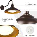 Dusk to Dawn Outdoor LED Barn Lights, 16 Inch Large Farmhouse Exterior Wall Light Fixtures with Adjustable Color Temperature, Modern Bronze Porch Lights Outside for House Garage Doorway