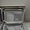 Hanke Expandable Hardshell Luggage Sets 3 piece Carry on Luggage with Wheels Suitcases Lightweight Checked Travel Luggage Rolling Large Suitcase Travel Luggage Bag Woman Men 20/24/29 Inch(Ivory White)