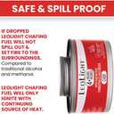LeoLight 4-Hour Chafing Fuel, 5.6oz Diethylene Glycol Cans with Spill-Proof Wick & Resealable Lid, Odorless & Smokeless Food Warmer Fuel for Buffets, Catering, Events, Parties (24)
