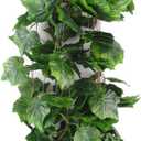 Meiliy 8 Ft 5pcs Artificial Greenery Ivy Vine Plants Foliage Grape Leaves Vine Simulation Flowers Vine Garland for Home Room Garden Wedding Outside Decoration (5 Pack)