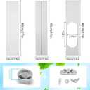 Portable AC Window Vent Kit with 5inch Hose 6pcs Window Seal Kit for Portable Air Conditioner, Adjustable Sliding Window Kit Plate for AC Unit AC Window Seal Suitable for 5/13 CM