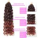 Pre Looped Gogo Curl Crochet Hair for Black Women 24 Inch 8 Packs, Curly Crochet Hair, Deep Wave Braiding Hair, Water Wave Synthetic Crochet Braids Hair Extensions (1B/350)
