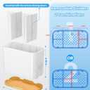 Toothbrush and Toothpaste Holders for Bathrooms Countertop - Detachable 5 Slots Kids Electric Toothbrush Holders Set Wall Mounted with Removable Dividers for Bathroom Decor and Accessories Organizer