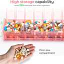 Daviky Extra Large Weekly Pill Organizer 2 Times a Day, XXL Pill Box 7 Day with AM PM Large Compartments, BPA-Free Daily Medicine Case, Jumbo Pill Holder for Fish Oils, Vitamins & Supplements