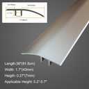 Aluminum Floor Transition Threshold Strip, Door/Carpet/Tile/Threshold Reducer, Doorway Edge Trim for Laminate Floor Mat Carpet and Vinyl Tile (Silver, 36Inch)
