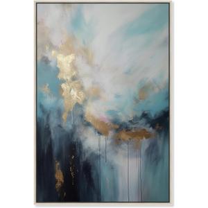 Realm Canvas Timeless Abstract Wall Art, Silver Frame, 16" x 24", 25"L x 17"W