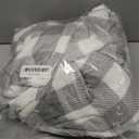 BEDELITE Plaid Fleece Twin Blanket for Couch & Bed, Grey & White Checkered Flannel Blanket, Cozy & Soft Buffalo Plaid Decor Blanket for Women, Men, 60"x80"