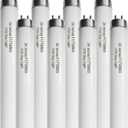 24 Inch F17T8/865 Fluorescent Bulb Daylight 6500K, 17 Watt T8 Light Bulb, 2 Foot G13 Medium Bi-Pin Cap 8 Count